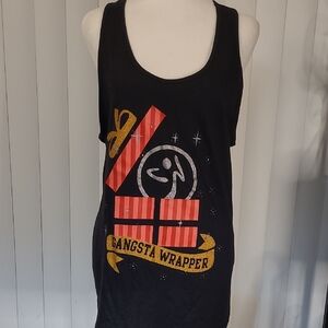 Zumba WeAr Black Gangsta Wrapper Tank Top